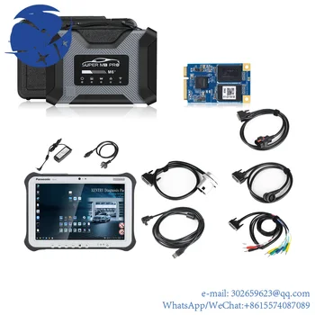 2023 SUPER MB PRO M6+ Plnú Verziu DoIP MB Diagnostický Scanner s Všetky Káble vhodné pre Nákladné a osobné Automobily s Tablet s SSD 256G