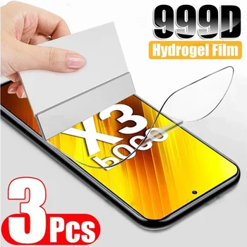 3ks Úplné Pokrytie Hydrogel Film Pre Poco X5 Pro X3 X4 Pro M5 S F4 GT 5G M3 M2 F2 F3 Screen Protector Film