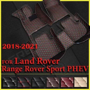 Auto Podlahové Rohože Pre Range Rover Sport PHEV 2018 2019 2020 2021 Vlastné Auto Nohy Podložky Automobilový Koberec Kryt Interiérové Doplnky