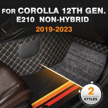 Vlastné Dvojvrstvové Auto podlahové rohože Pre Toyota Corolla 12. Gen. Non-Hybrid 2019-2023 20 21 22 Nohy Koberec Interiérové Doplnky