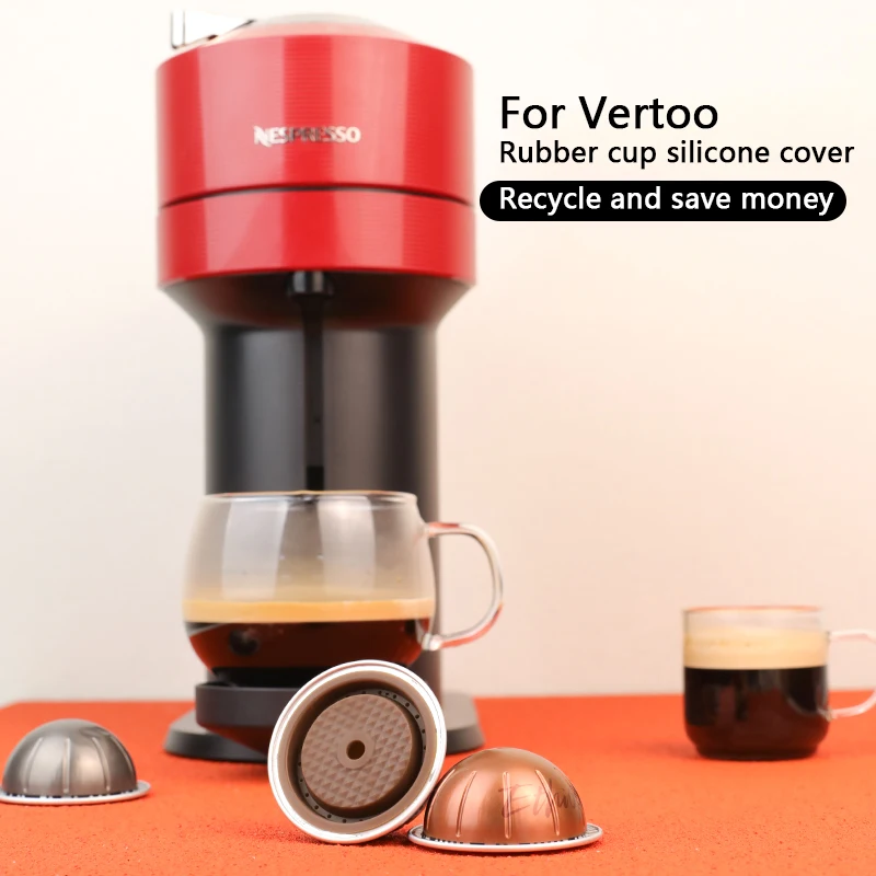 Vertuo kávovar kapsule pohár venovaný recyklovať opakovane potravinársky šetrné k životnému prostrediu tesniaci silikónový kryt acces - 0