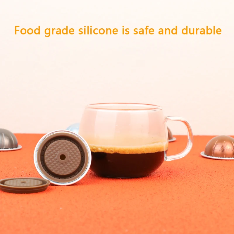 Vertuo kávovar kapsule pohár venovaný recyklovať opakovane potravinársky šetrné k životnému prostrediu tesniaci silikónový kryt acces - 1